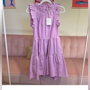 MOODIE NWT Cotton Lilac Ruffle Dress (XS)